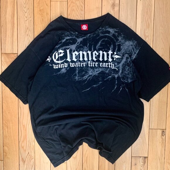 Vintage Y2K Element Tee Men's XL Black Made to Endure Bam Skating Biking Street - Picture 1 of 7